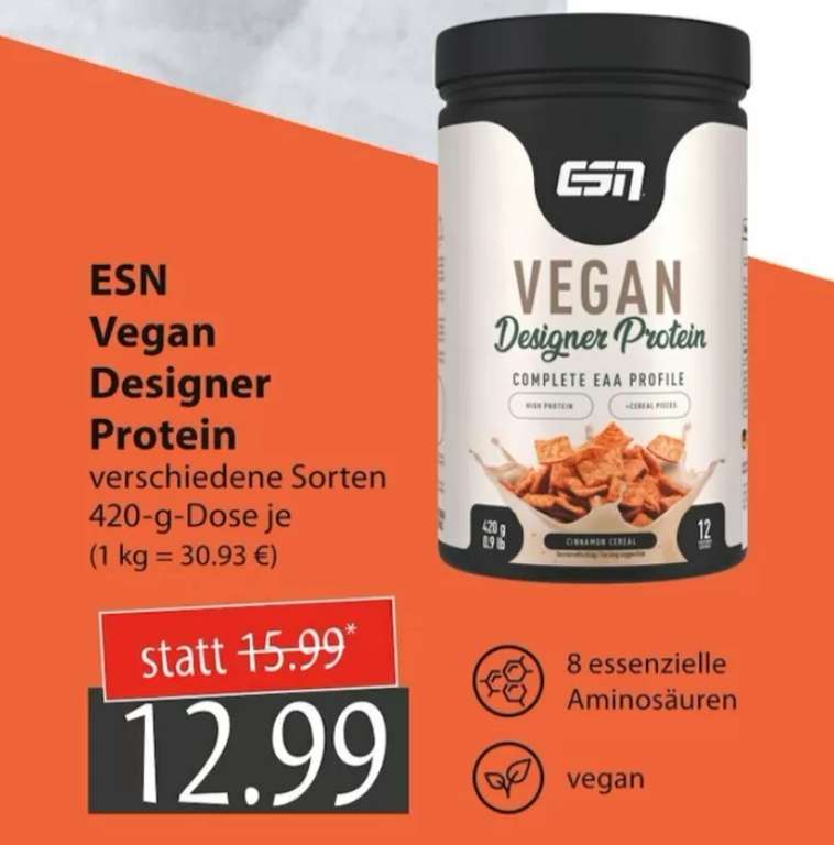 [Famila Nordost] reduzierte ESN Artikel. Designer Whey, Vegan Whey, Crank Pump, Iso-Whey Protein, Vitamine etc.