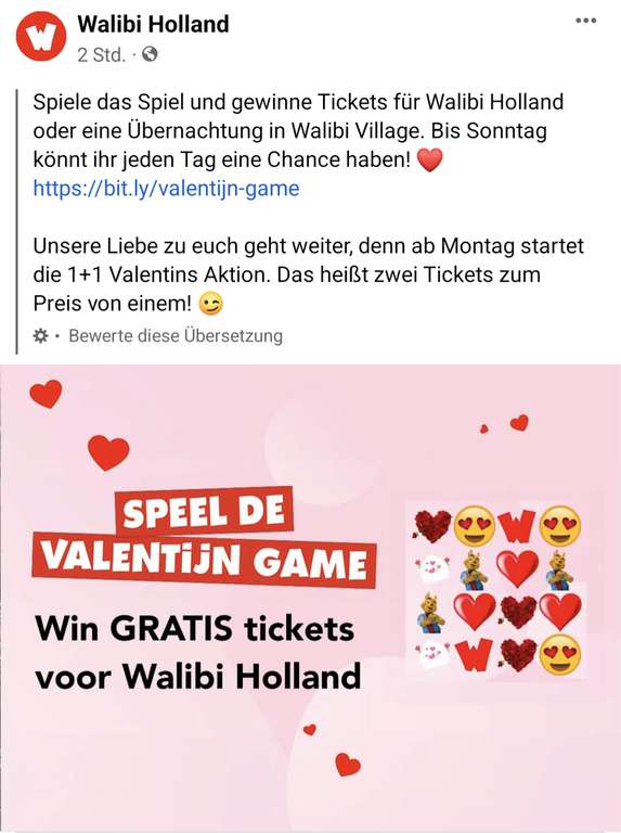 Walibi Holland: 1 Ticket Kauf ein Ticket Gratis bekommen