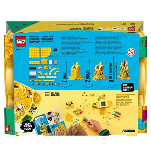 LEGO 41948 DOTS Bananen Stiftehalter, kreatives DIY Bastelset für Kinder ab 6 Jahren, Kinderzimmer-Deko, Schreibtisch-Organizer (Prime)
