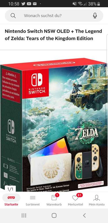 Nintendo Switch NSW OLED + The Legend of Zelda: Tears of the Kingdom Edition - Vorbestellung