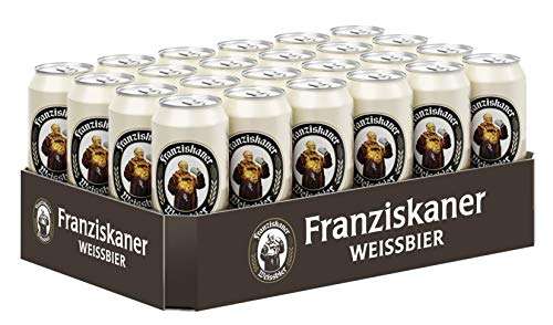 Franziskaner Hefe-Weizen Weissbier Dosenbier, EINWEG, [16,99€ mit Sparabo 15%] (24 x 0.5 l Dose)