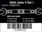 Wera 6005 Joker 4 Set 1 Doppelmaulschlüssel-Satz 4‑teilig für 33,22€ (Prime)