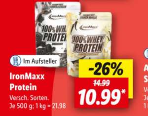 Ab 13.6 26% auf Lidl IronMaxx Proteinpulver