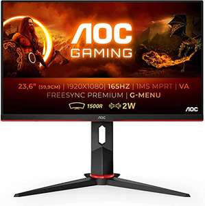 [Amazon & NBB] AOC Gaming C24G2AE - 24 Zoll FHD Curved Monitor (VA, 165 Hz, 1ms, FreeSync Premium 1920x1080, HDMI, DisplayPort) schwarz
