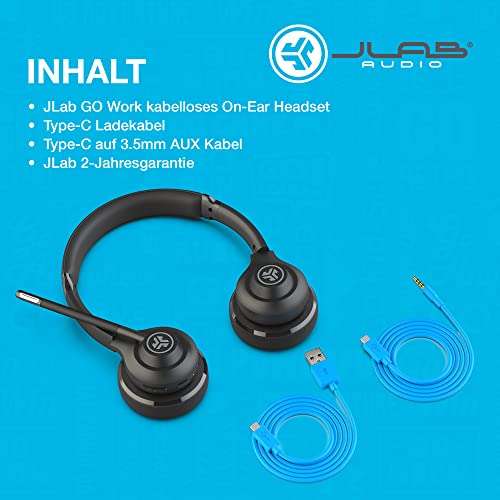 JLab Go Work Wireless Headset mit Mikrofon: 45+ Std. - amazon Rabatt plus 10% coupon