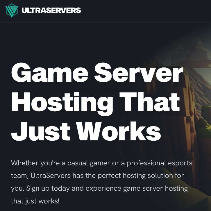 [UltraServers] 3 Monate Kostenloser Minecraft oder CS:GO Server