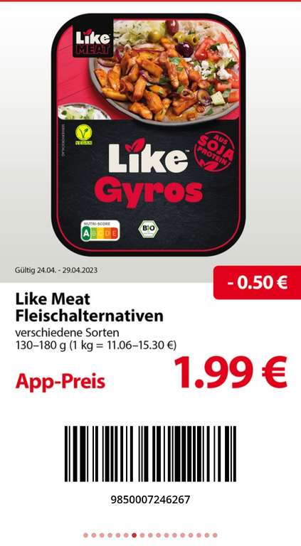 Like Meat Fleischalternativen [Famila Nordost/App] für 1,99€