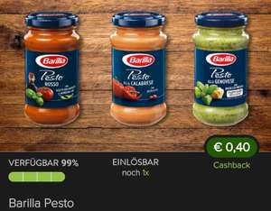 [Marktguru] 0,40€ Cashback auf Barilla Pesto deiner Wahl