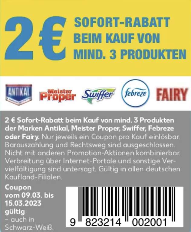 3 mal Fairy Geschirrspülmittel bei Kaufland für 2,47€