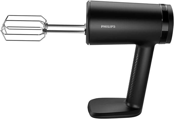 Philips 5000 Series 3-in-1 Handmixer (HR3781/20) - 5 Geschwindigkeitsstufen, Anti-Spritz-Schutz, 500W, Smarter Aufbewahrungsbecher