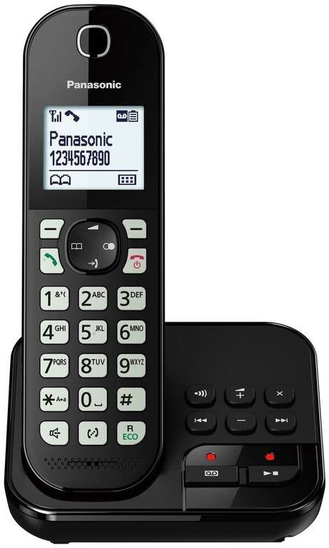 (Kaufland) Panasonic KX-TGC460GB, DECT-Telefon mit AB, beleuchtetem Tastenfeld und Eco-Plus-Modus