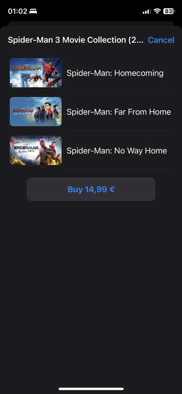 [iTunes] Spider-Man Trilogie in 4K (Tom Holland)