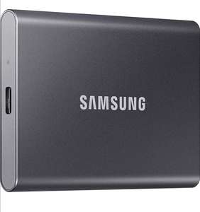 [Amazon] Samsung T7 Portable SSD - 500 MB - USB 3.2 Gen.2 Externe SSD grau / Highspeed-Speicher/Festplatte