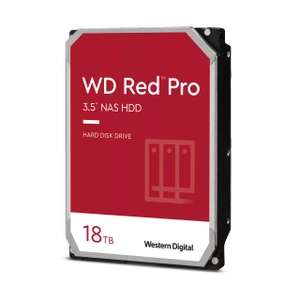 2 x WD Red Pro NAS Hard Drive 18 TB (WD181KFGX) | 3,5" | SATA | CMR | 512 MB Cache | 7200rpm | bis zu 272MB/s