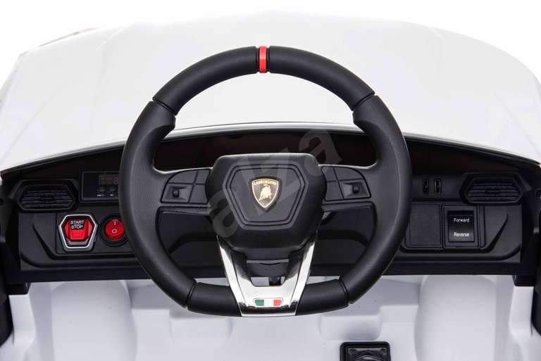 Lamborghini Urus weiß (12V, 105 x 65 x 52 cm, Altersempfehlung: bis 6 Jahre, max. Körpergewicht: 30 kg, Kinder-Elektroauto)