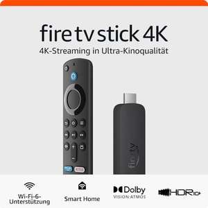 Amazon Fire TV Stick 4K, mit Unterstützung für Wi-Fi 6 sowie Streaming in Dolby Vision/Atmos und HDR10+ (personalisiert)
