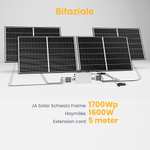 Mini-Solaranlage Hoymiles Wechselrichter 1600W, JA Solar Solarmodule Bifazial 1660/1700/1720Wp ab 519€