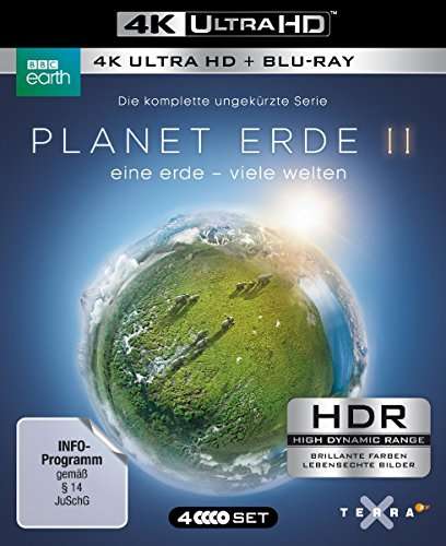 Planet Erde II: Eine Erde - Viele Welten [2x 4K UHD + 2x Blu-ray] BBC Dokumentar-Serie [Amazon Prime]