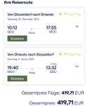 Flüge von Düsseldorf nach Orlando über Silvester z.B.: 30.12.23- 09.01.24 (Lufthansa)
