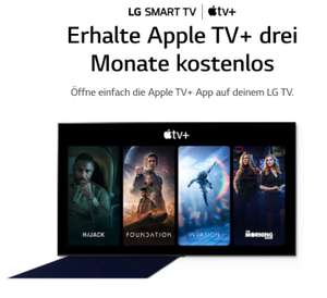 3 Monate Apple TV Plus kostenlos für Besitzer von LG 4K oder 8K TV von 2018-2023 - neukunden