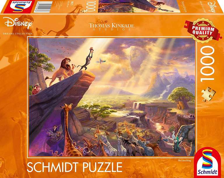 Schmidt-Spiele Thomas Kinkade Disney z.B. König der Löwen 1000 Teile Puzzle, Aldi Süd