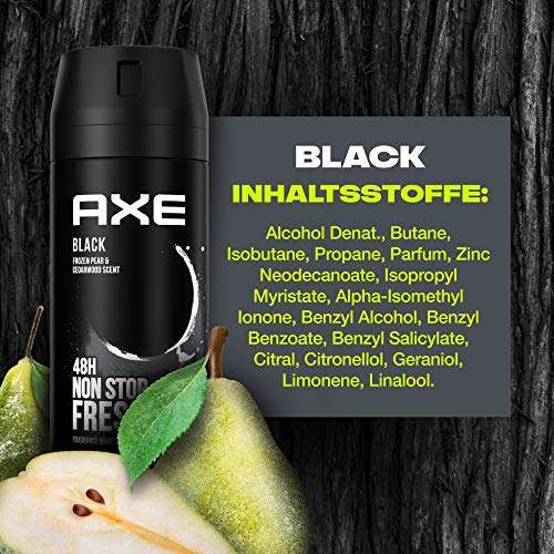 (Prime Spar-Abo) Bodyspray Black Deo ohne Aluminium bekämpft geruchsbildende Bakterien und unangenehme Gerüche 150 ml