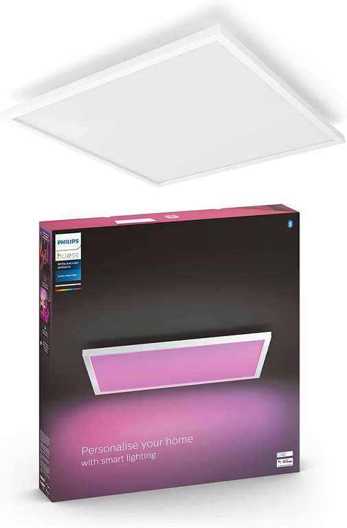 Philips Hue White and Color Ambiance Surimu LED-Deckenpanel (60x60cm, 60W, RGBW, 4150lm, 2000-6500K, ZigBee & Bluetooth)