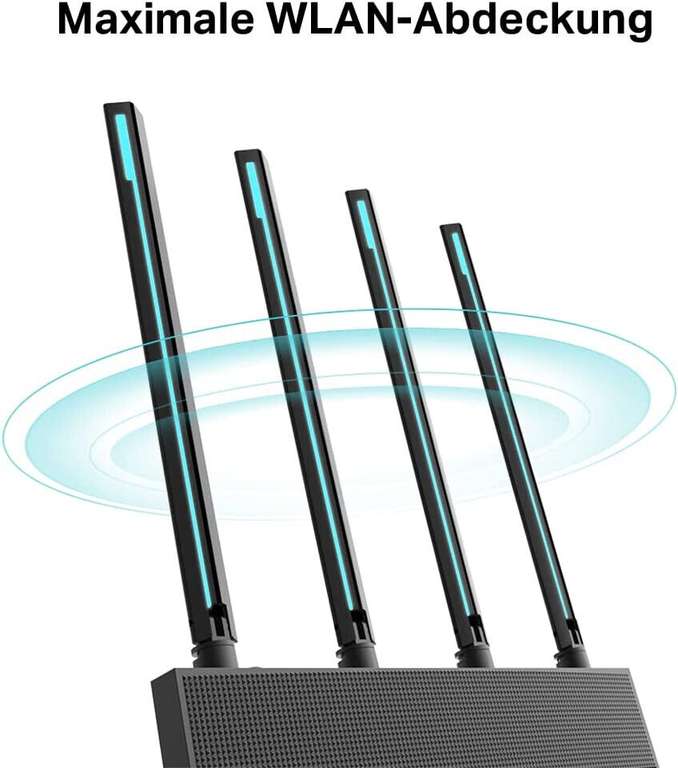 TP-Link Archer C80 Dualband WLAN Router (600 Mbit/s 2,4GHz, 1300Mbit/s 5GHz), 4 Gigabit LAN Ports, unterstützt keine DSL-Funktion) [B-Ware]