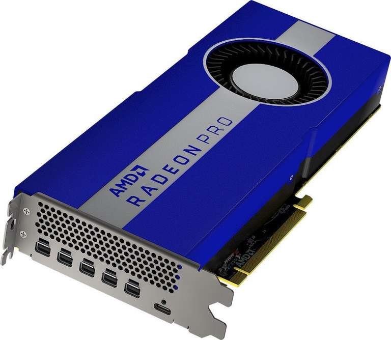 HP AMD Radeon Pro W5700 Workstation-Grafikkarte (8GB GDDR6, 256bit, 1880-1930MHz, 190W TGP, 8-Pin & 6-Pin, Dual-Slot, 5x MiniDP, USB-C DP)
