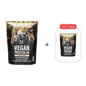 nu3 Vegan Protein 3K - 2kg zum Preis von 1kg - Vanille Geschmack (MHD-Aktion)