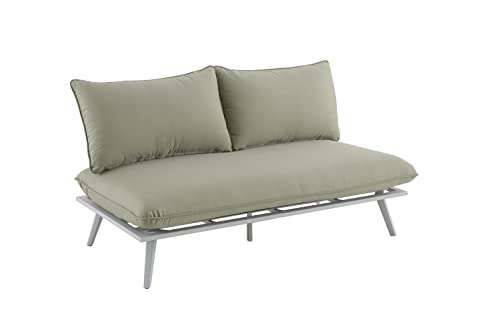 Tarrington House Loungemöbel Set Lualu, 5-TLG, Aluminium/Polyester/DPL, 2 Sofa Garden, 1 x Beistelltisch,1 x Couchtisch, inkl. Kissen, Relax