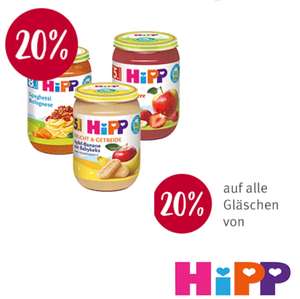 [Rossmann online+offline ab 8.8.-12.8.] Auf alle Gläschen von Hipp Babynahrung 20% Rabatt
