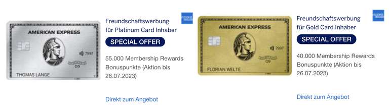 [American Express Neukunden] Platinum Kreditkarte mit 30.000 MR Willkommensbonus & 720€ Guthaben