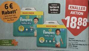 [Rewe] Pampers Maxi Pack Baby Dry / Größe 5 und 6
