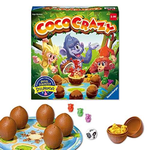 (Prime Day) Ravensburger - Coco Crazy, Brettspiel für Kinder ab 5 Jahren, Familienspiel für Kinder und Erwachsene, Merkspiel für 2-8 Spieler