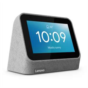 Lenovo Smart Clock 2 Grau (Modell 2021) mit 4-Zoll-Farb-Touchscreen