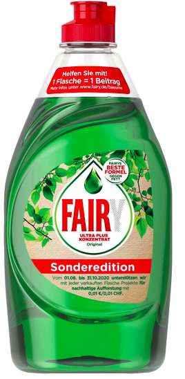 Rewe: 11 Flaschen(je72Cent) Fairy ultra je 450ml durch 3€ Coupon
