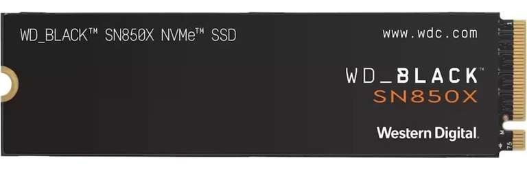 Western Digital WD BLACK SN850X NVMe SSD 2TB, M.2 2280/PCIe 4.0 x4/DRAM (PS5 kompatibel)