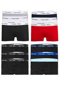 Calvin Klein Herren Boxershorts 3St. | Low Rise Trunk, verschiedene Größen und Farben