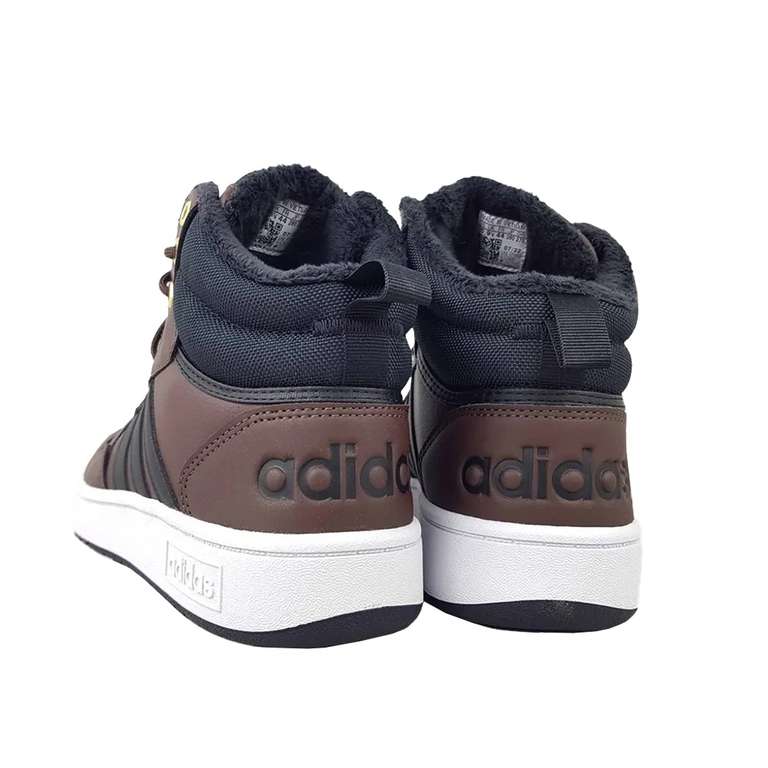 adidas Hoops 3.0 Mid WTR Winterized Herren Sneaker | dunkelbraun, Gr. 40.2/3 bis 49.1/3, Kunstfell Futter