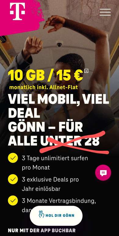 [Telekom] MagentaMobil Gönn für alle!!! - 10GB 5G Allnet-Flat für 15€/Monat + exkl. Deals