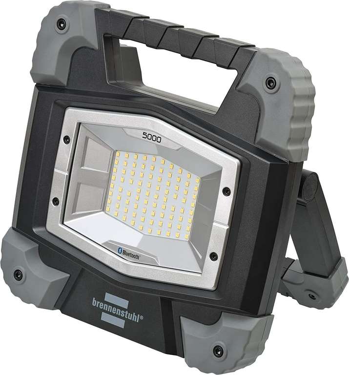 Brennenstuhl LED-Baustrahler Toran 5000 MB (46W, bis 5000lm, 5000K, Bluetooth für App-Steuerung, Steckdose, 5m RN-Kabel, IP54, IK07)