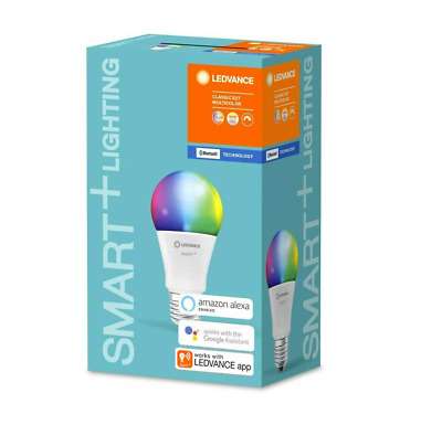 2x LEDVANCE Smart LED-Lampe mit Bluetooth (Sockel E27, Lichtfarbe änderbar (2000-6500K), RGB-Farben, steuerbar u.a. mit Alexa & Google)