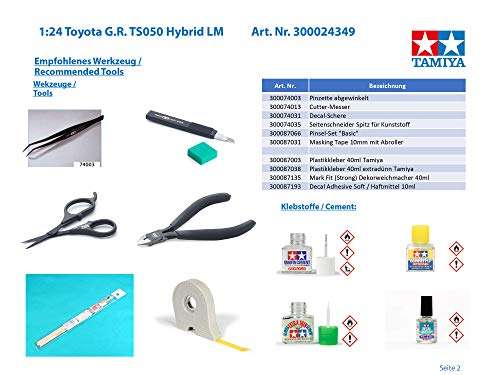 Tamiya 24349 Toyota G.R. TS050 Hybrid LM F103GT Automodell Bausatz 1:24 für 30€ (Amazon)