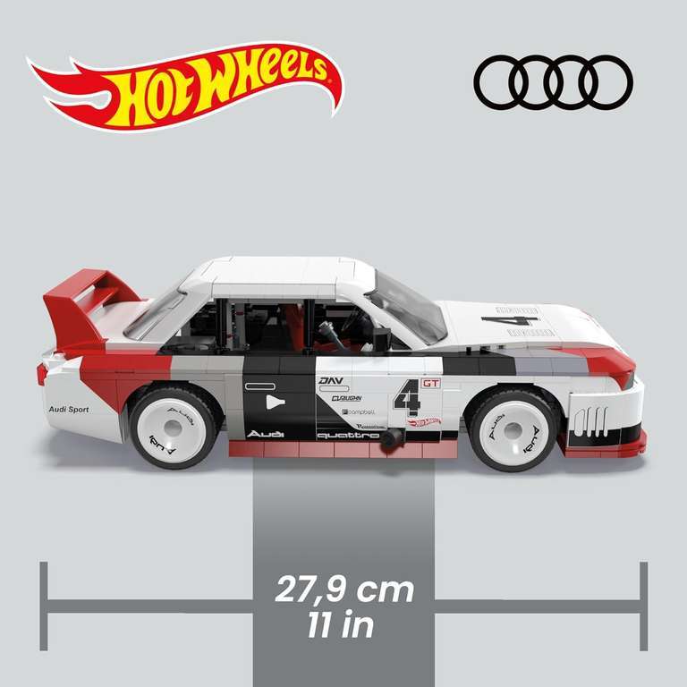 Mattel MEGA Hot Wheels Audi 90 Quattro IMSA GTO, 973 Teile HRY20, mit Payback effektiv 72,69€ (Klemmbausteine)