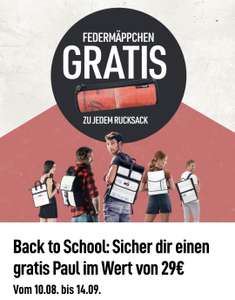 Feuerwear: Große Back to School Aktion - Kostenloses Federmäppchen bei Kauf eines Rucksacks