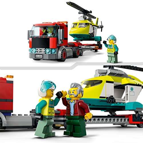 (Prime) LEGO 60343 City Hubschrauber Transporter mit LKW, Rettungshubschrauber und Minifiguren