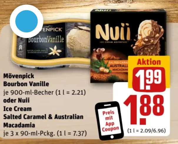 [Rewe / Kaufland] Nuii Ice Cream - Eis am Stiel - versch. Sorten für 0,94 € (Angebot + 50%-Cashback) - bundesweit