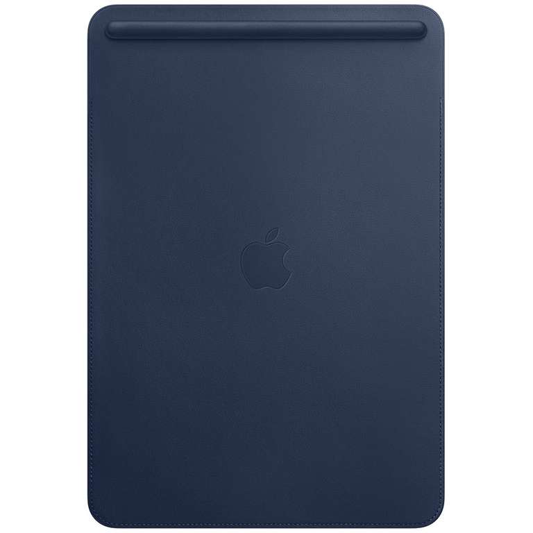 Apple Leder Hülle / Sleeve für das iPad 10.2 (2019-2021) / Pro 10.5 / Air 10.5 in dunkelblau (MPU22ZM/A) | echtes Leder | weiche Innenseite