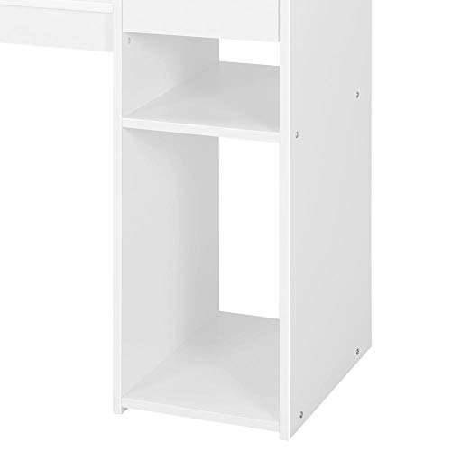 Schreibtisch Bürotisch mit Schublade - 112 x 82 x 50 cm - Weiß